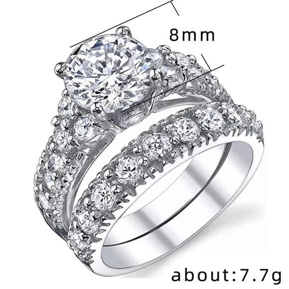 Elegant Wedding Ring Set - Picture 5 of 5